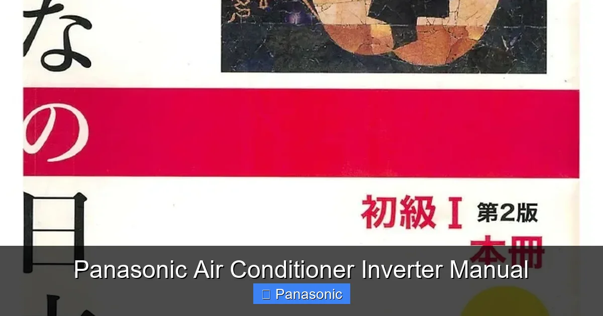 Panasonic Air Conditioner Inverter Manual