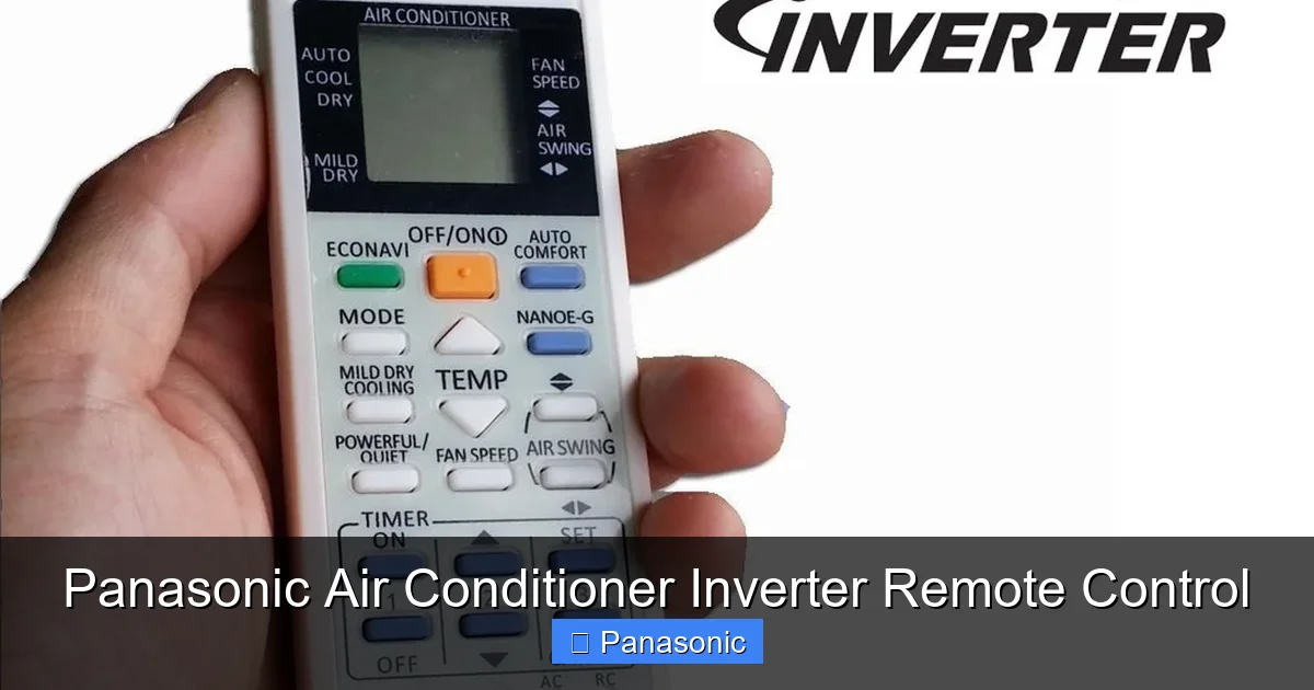 Panasonic Air Conditioner Inverter Remote Control