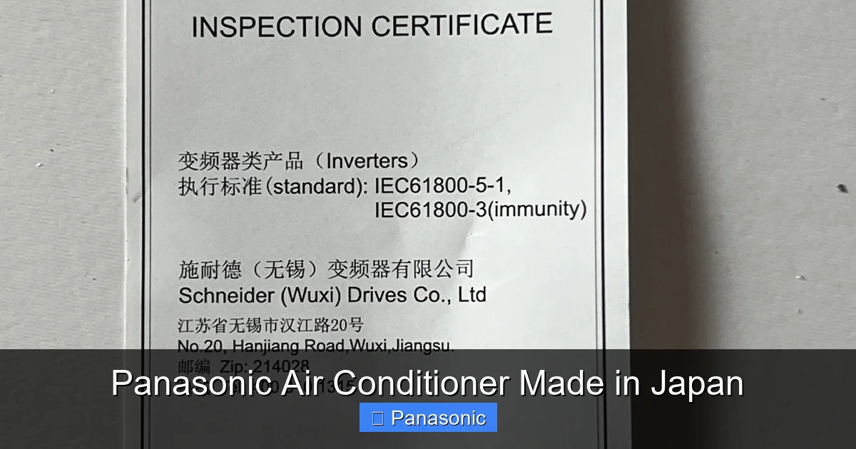 Panasonic Air Conditioner Made in Japan