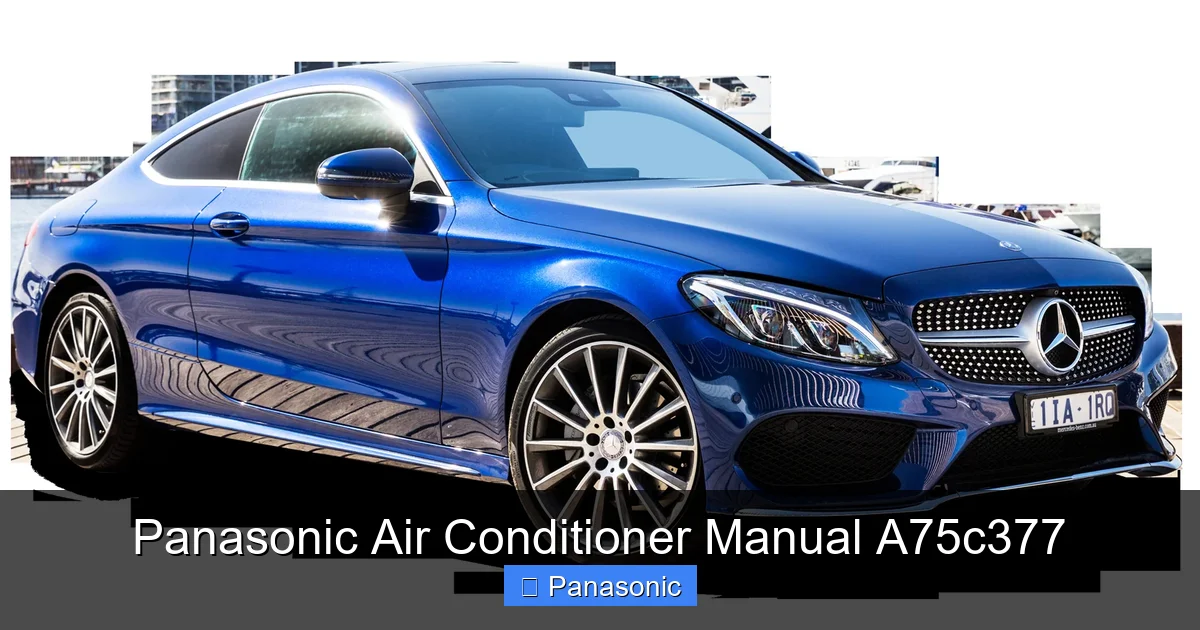 Panasonic Air Conditioner Manual A75c377