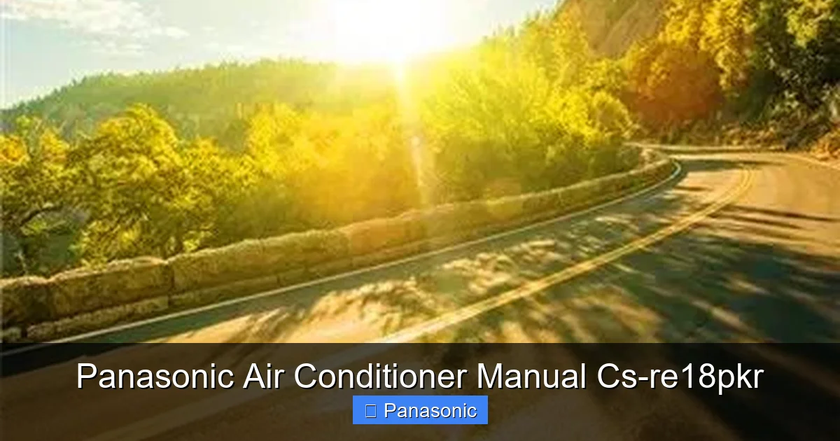 Panasonic Air Conditioner Manual Cs-re18pkr