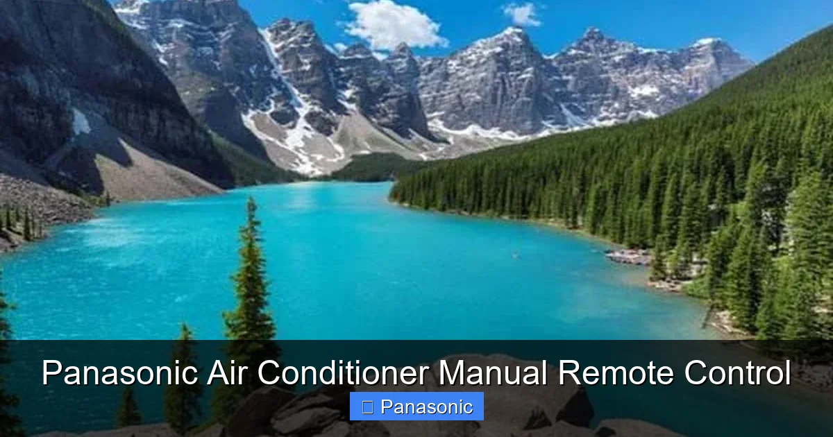 Panasonic Air Conditioner Manual Remote Control