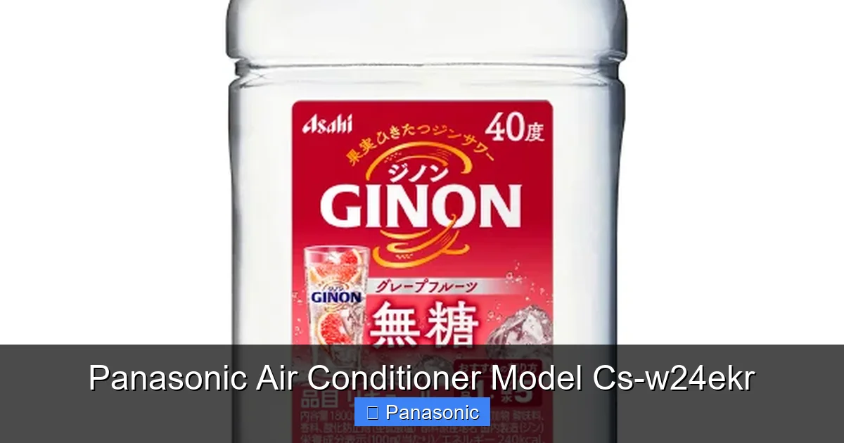 Panasonic Air Conditioner Model Cs-w24ekr