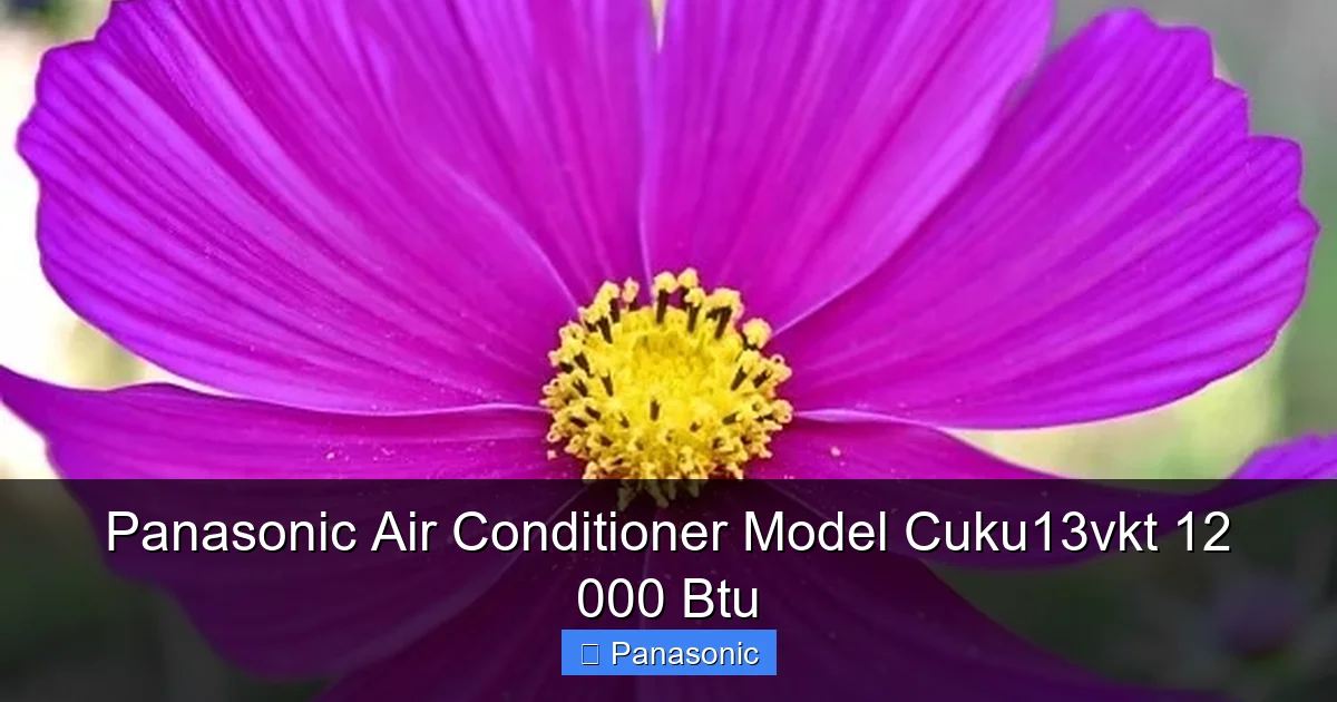 Panasonic Air Conditioner Model Cuku13vkt 12 000 Btu