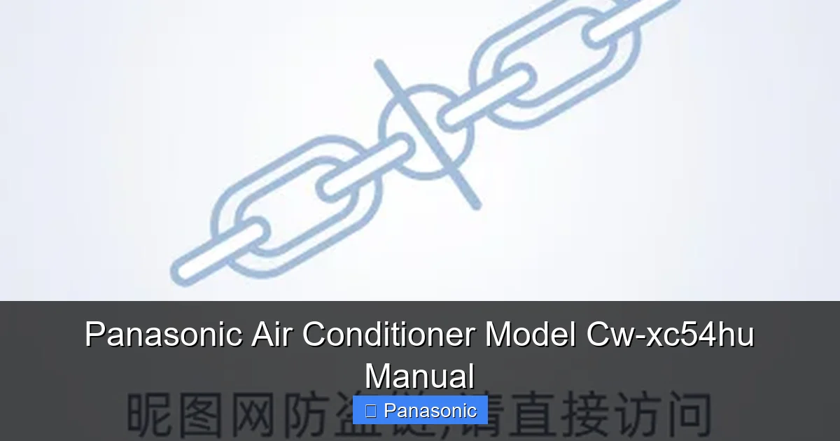 Panasonic Air Conditioner Model Cw-xc54hu Manual