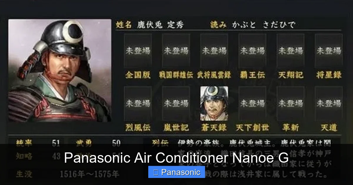 Panasonic Air Conditioner Nanoe G
