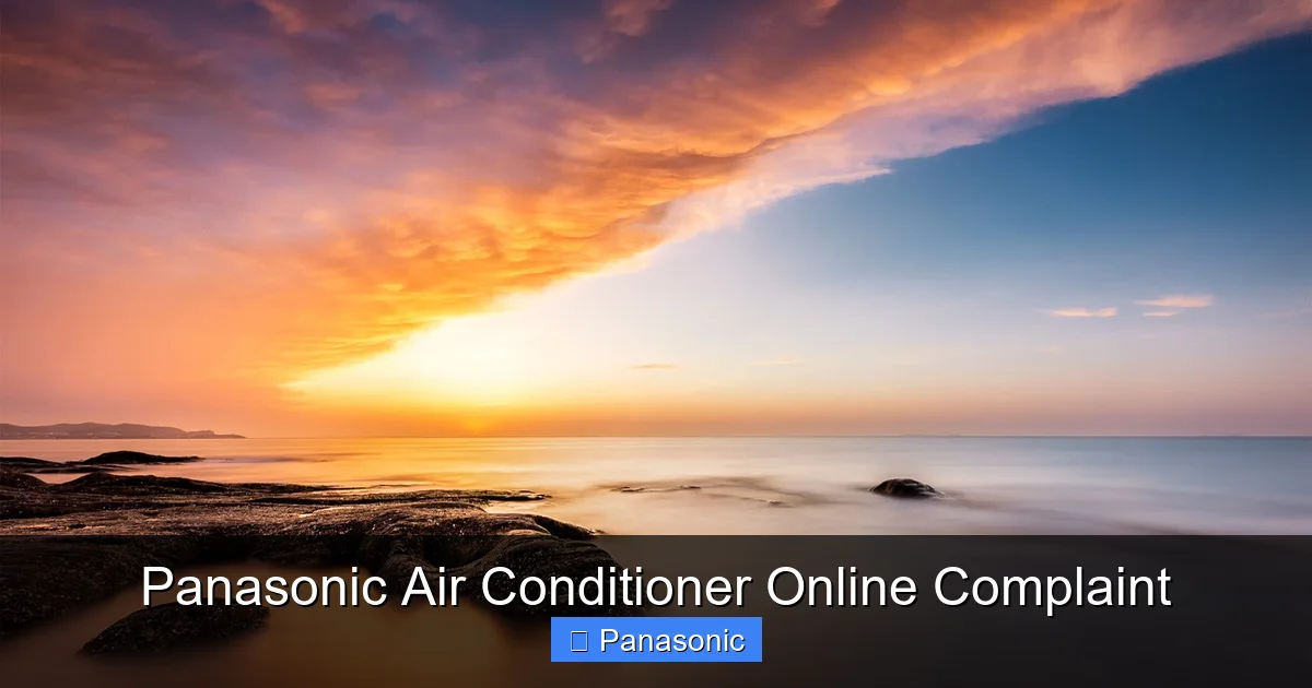 Panasonic Air Conditioner Online Complaint