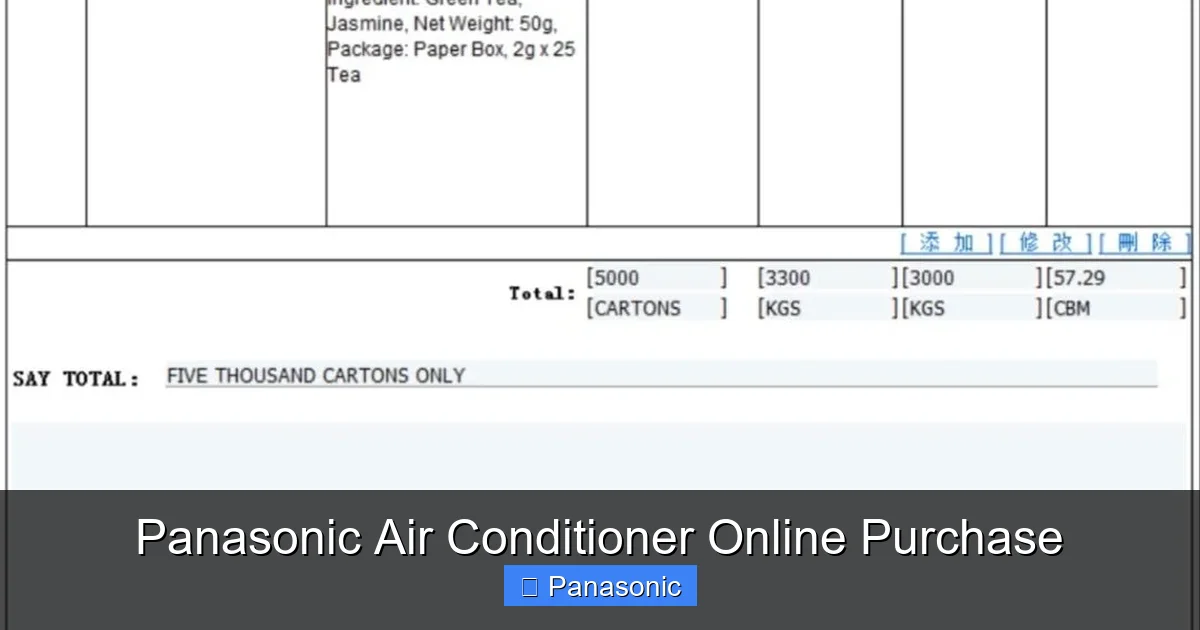 Panasonic Air Conditioner Online Purchase