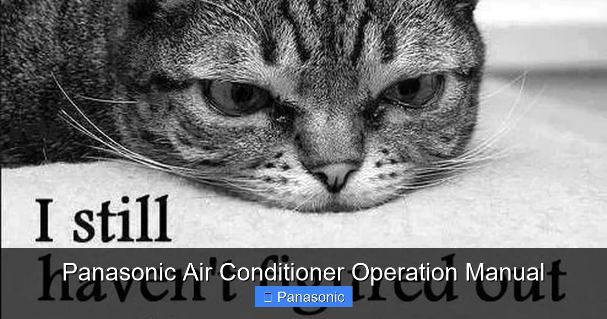 Panasonic Air Conditioner Operation Manual