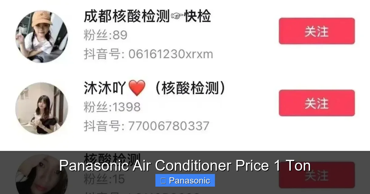 Panasonic Air Conditioner Price 1 Ton