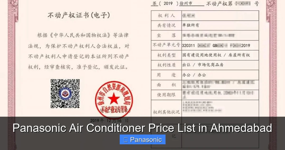Panasonic Air Conditioner Price List in Ahmedabad