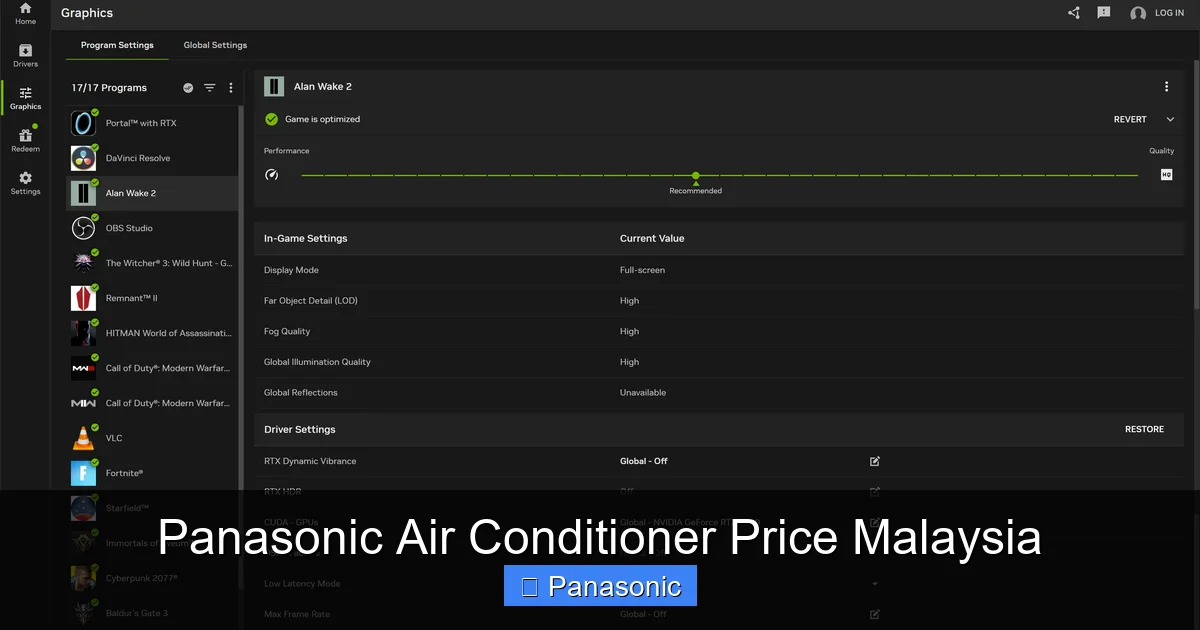 Panasonic Air Conditioner Price Malaysia