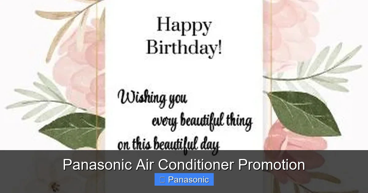 Panasonic Air Conditioner Promotion
