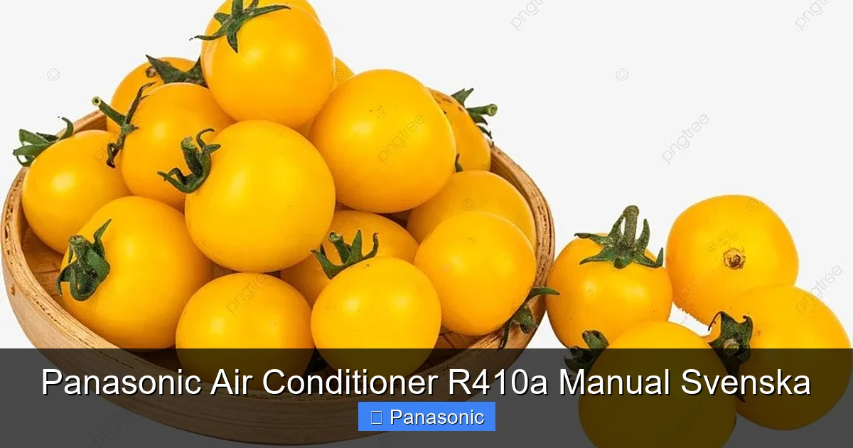 Panasonic Air Conditioner R410a Manual Svenska