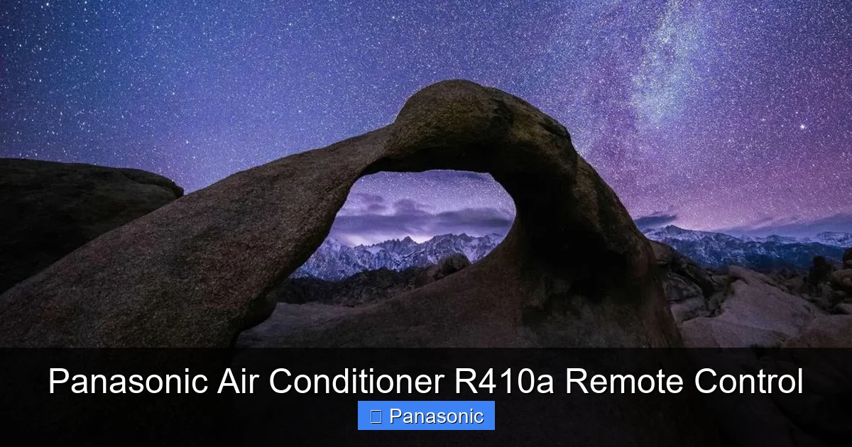 Panasonic Air Conditioner R410a Remote Control