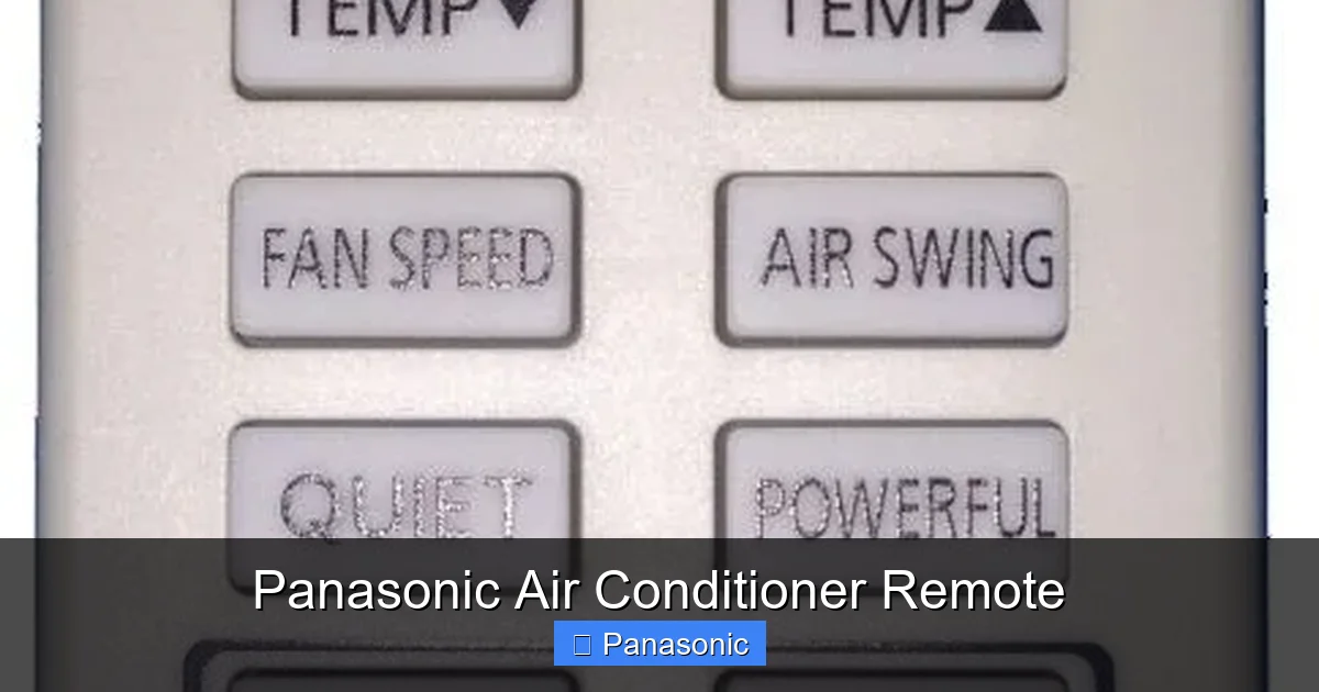 Panasonic Air Conditioner Remote