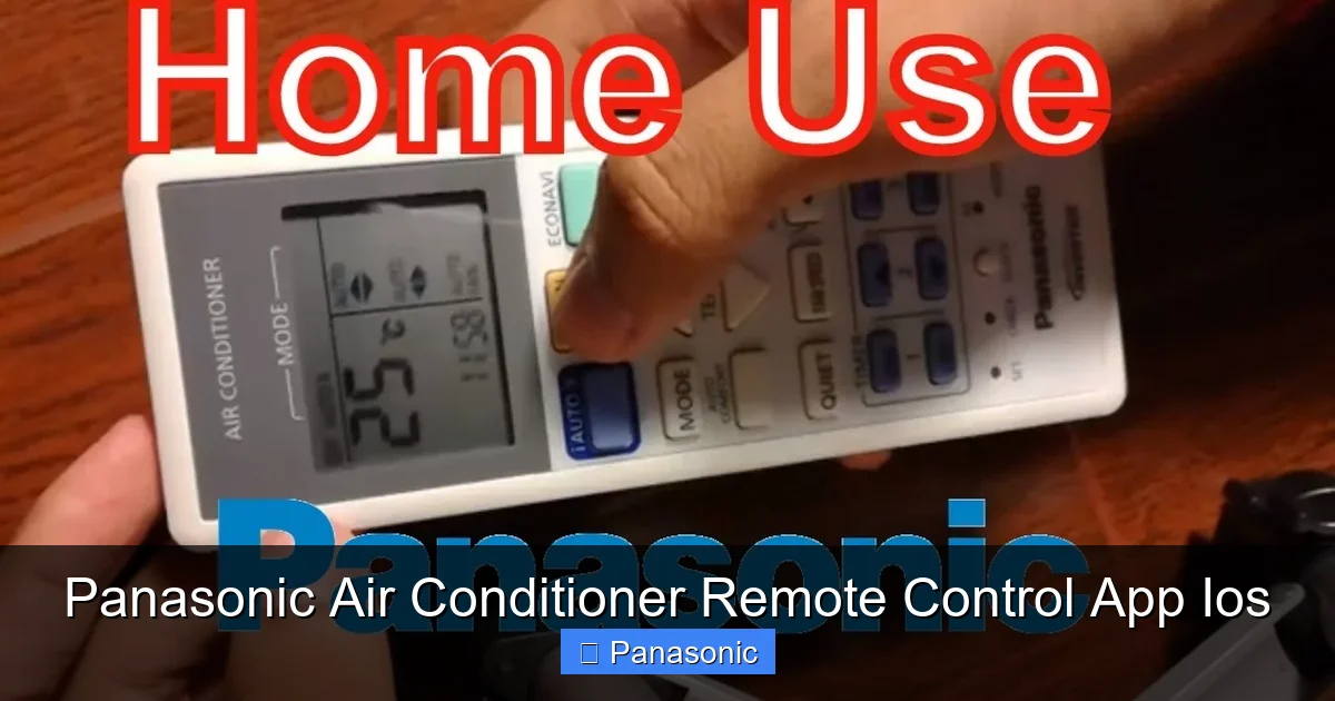 Panasonic Air Conditioner Remote Control App Ios