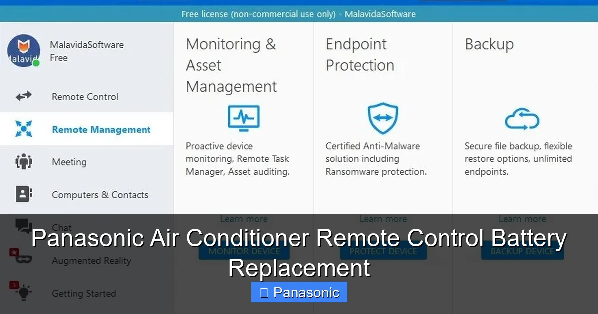 Panasonic Air Conditioner Remote Control Battery Replacement