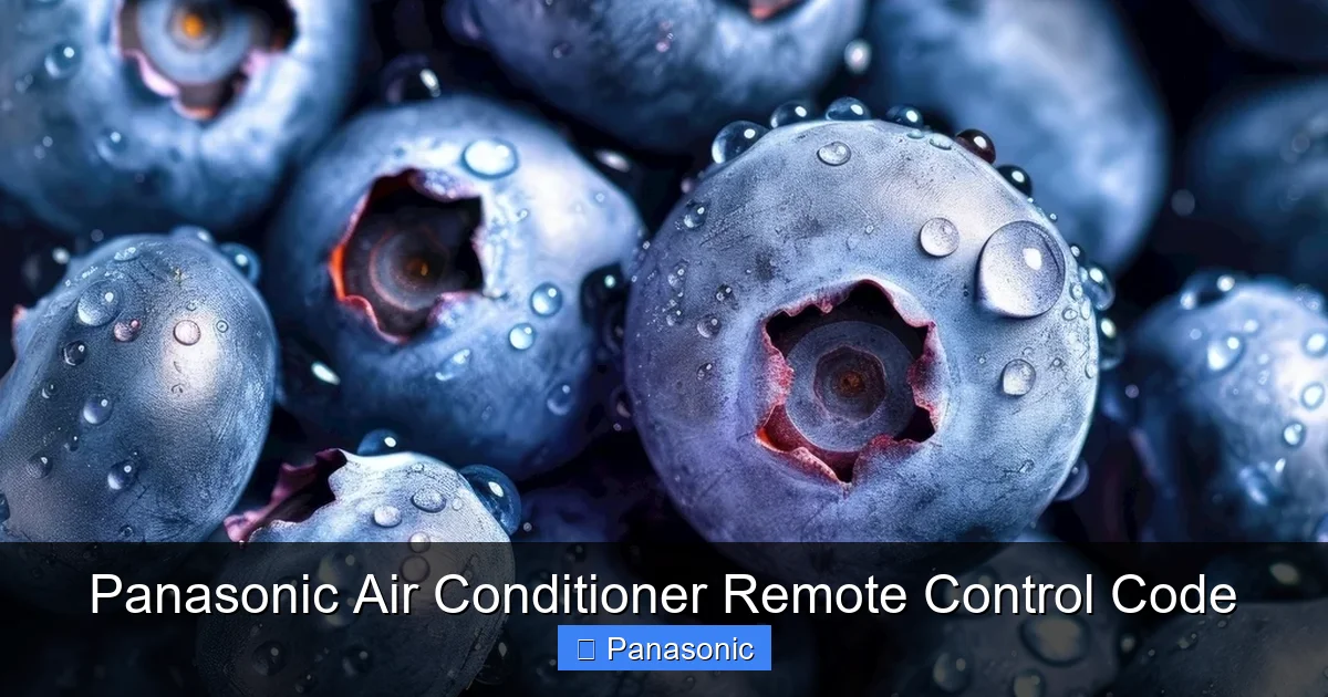 Panasonic Air Conditioner Remote Control Code