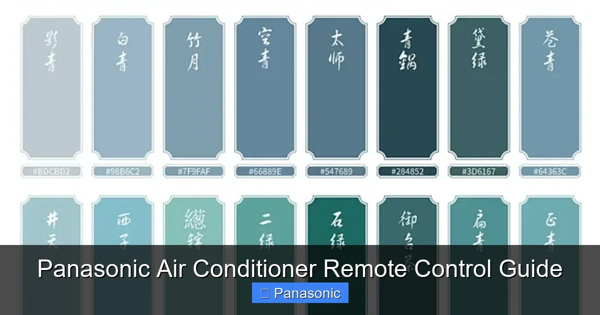 Panasonic Air Conditioner Remote Control Guide