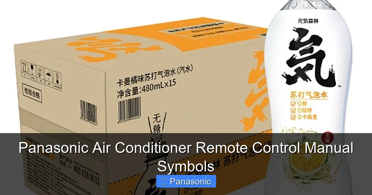 Panasonic Air Conditioner Remote Control Manual Symbols