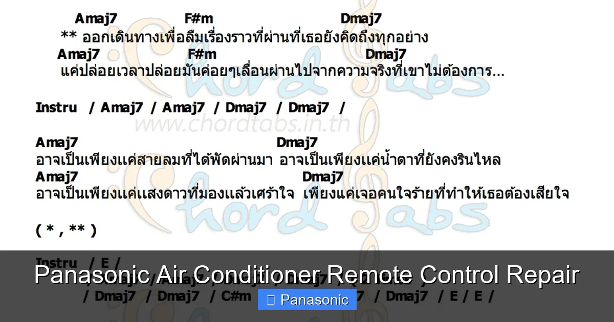 Panasonic Air Conditioner Remote Control Repair