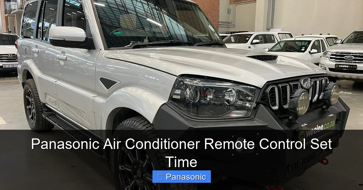 Panasonic Air Conditioner Remote Control Set Time