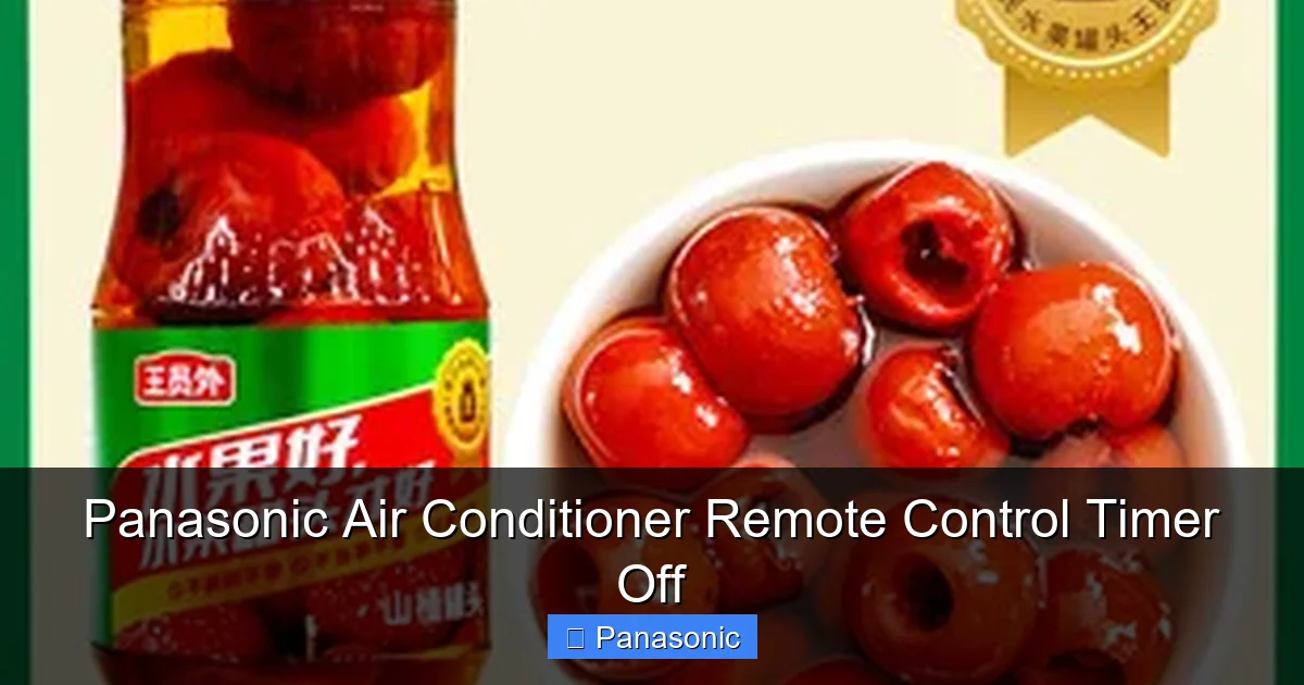 Panasonic Air Conditioner Remote Control Timer Off