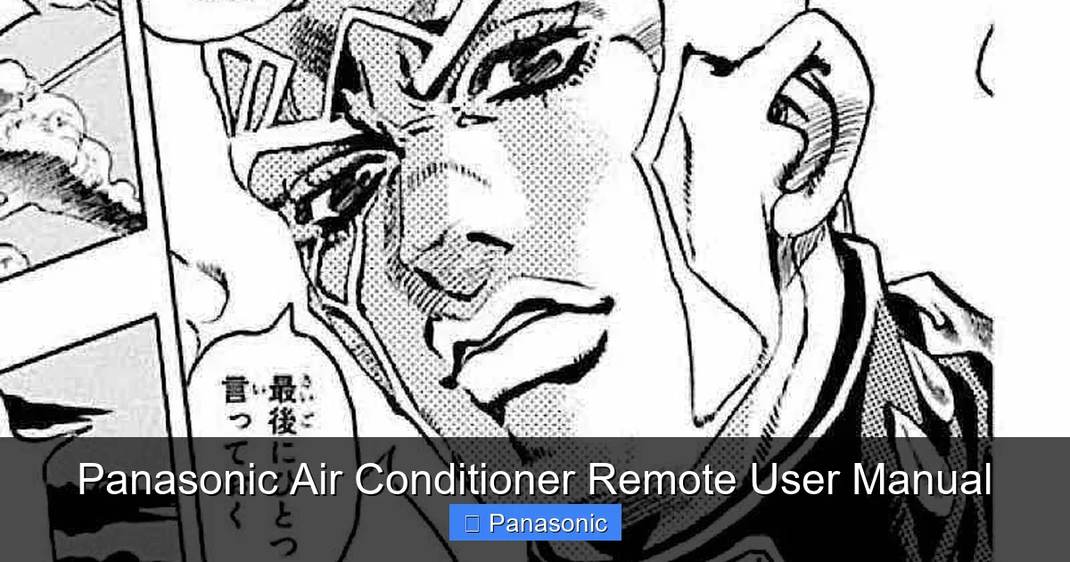 Panasonic Air Conditioner Remote User Manual