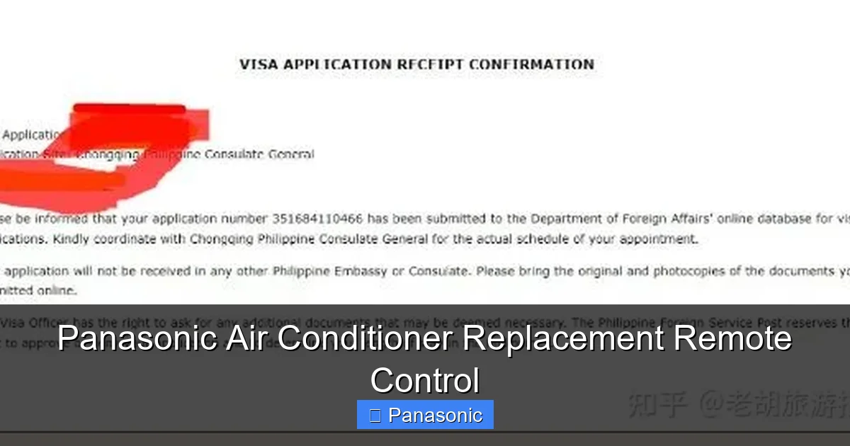 Panasonic Air Conditioner Replacement Remote Control