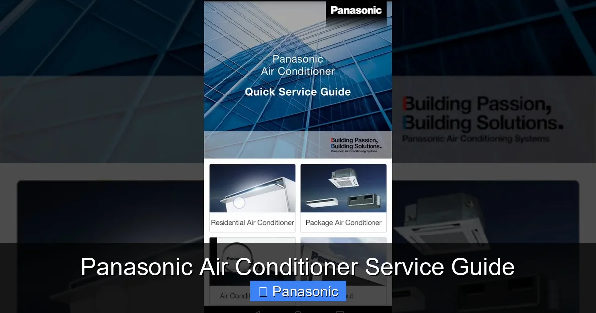Panasonic Air Conditioner Service Guide