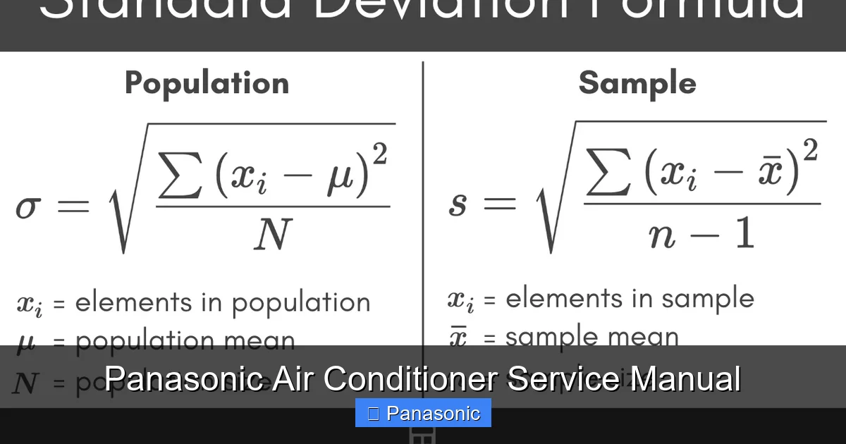 Panasonic Air Conditioner Service Manual