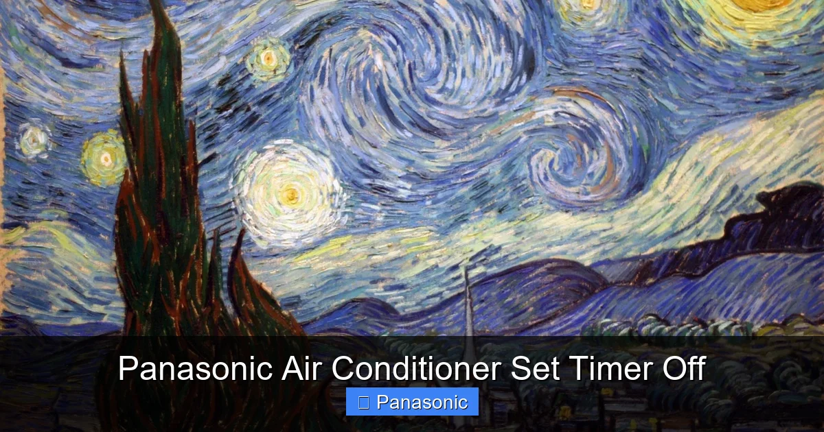 Panasonic Air Conditioner Set Timer Off