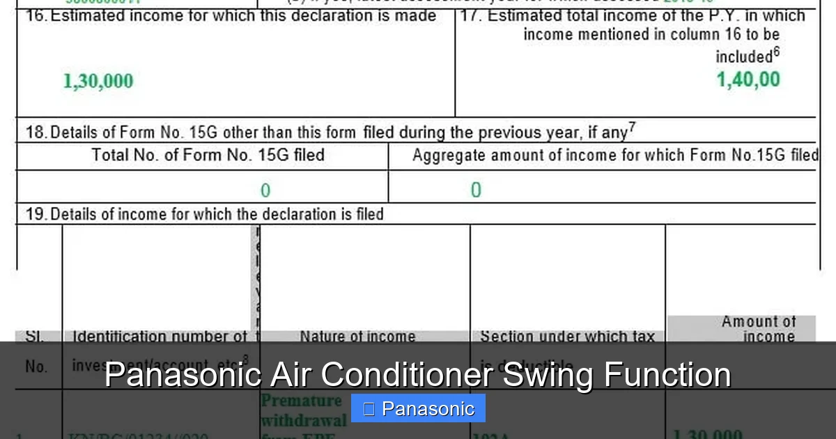 Panasonic Air Conditioner Swing Function