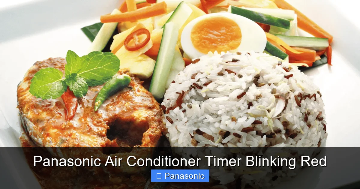 Panasonic Air Conditioner Timer Blinking Red