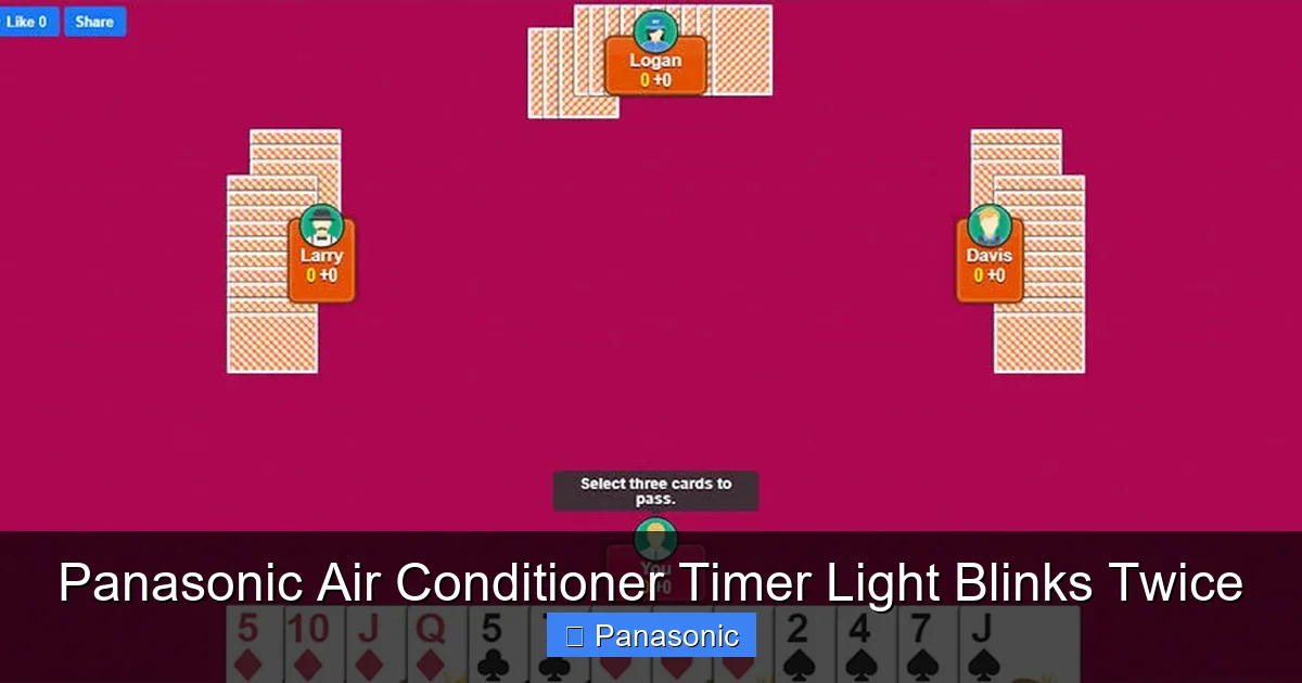 Panasonic Air Conditioner Timer Light Blinks Twice