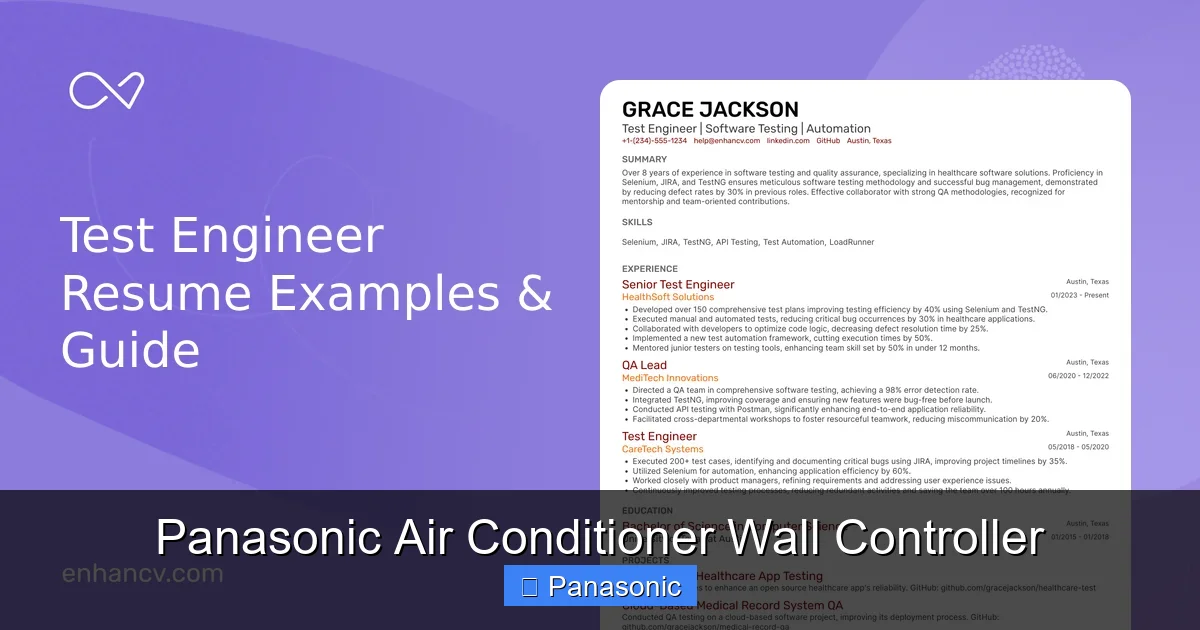 Panasonic Air Conditioner Wall Controller