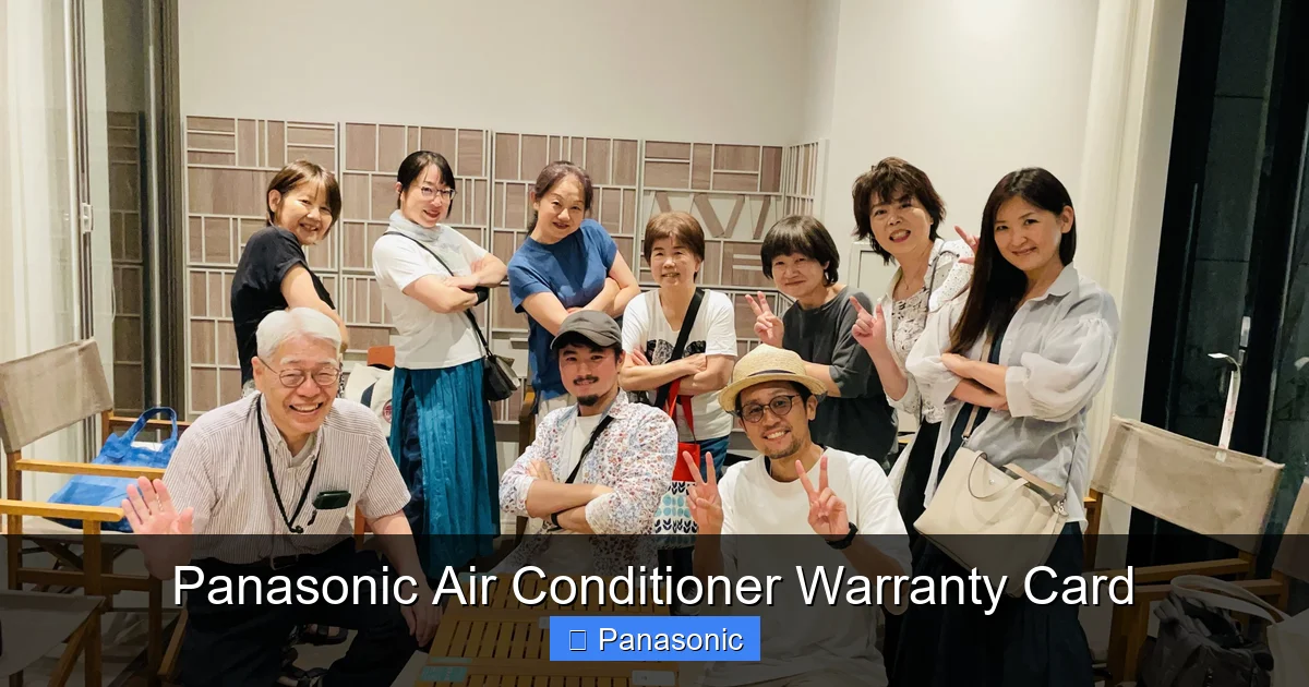 Panasonic Air Conditioner Warranty Card