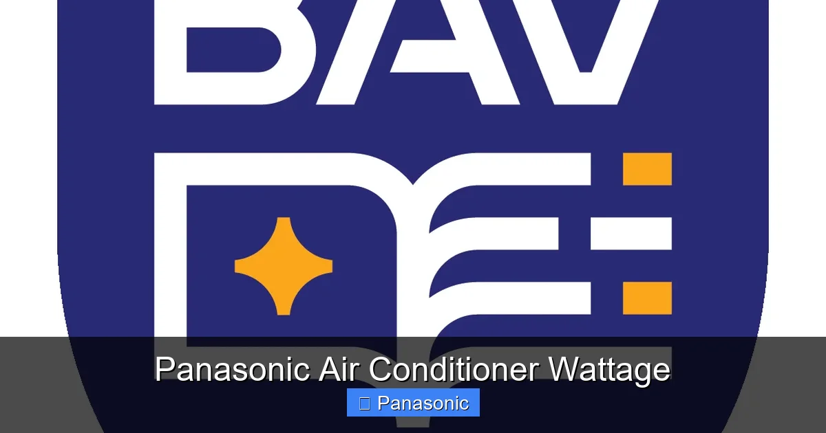 Panasonic Air Conditioner Wattage