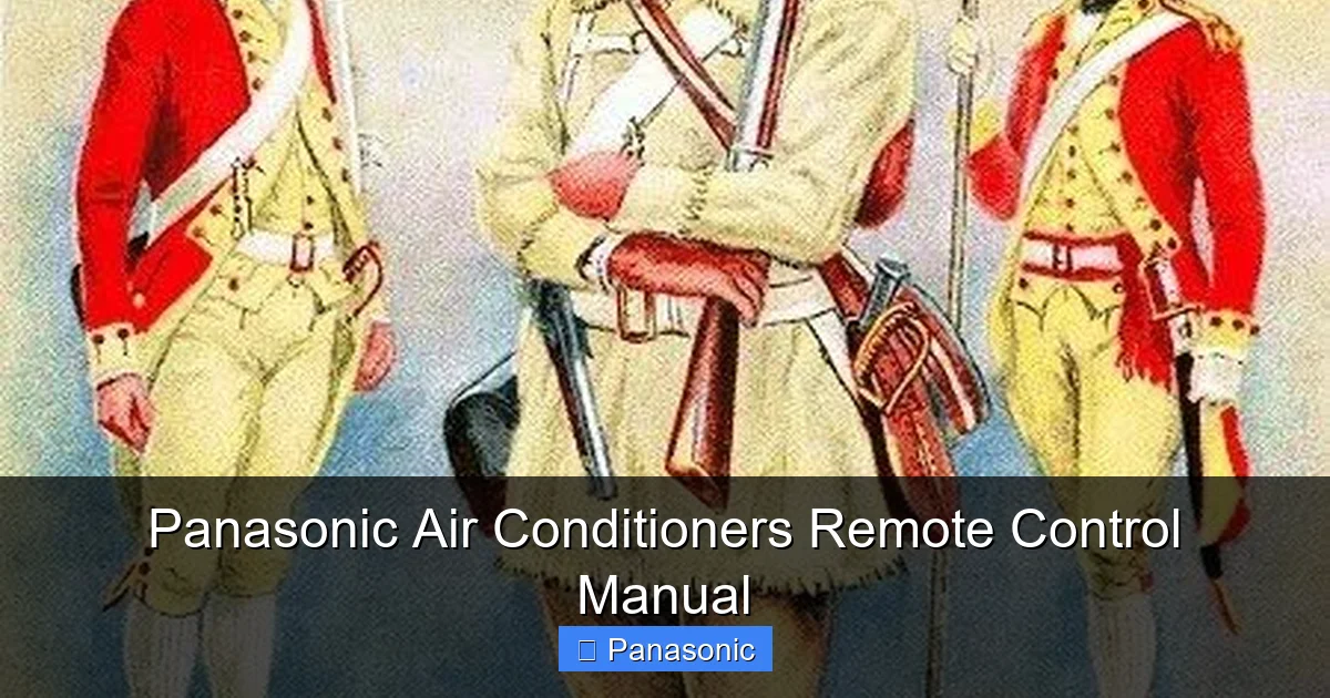 Panasonic Air Conditioners Remote Control Manual