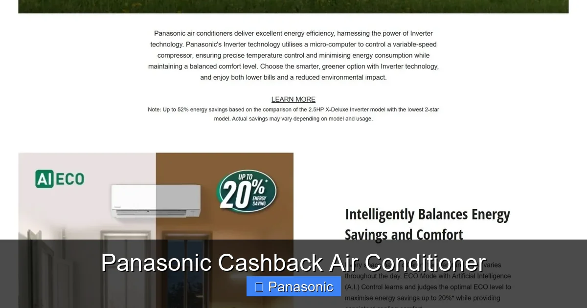 Panasonic Cashback Air Conditioner