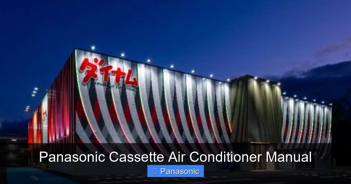 Panasonic Cassette Air Conditioner Manual