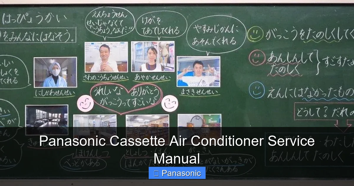 Panasonic Cassette Air Conditioner Service Manual