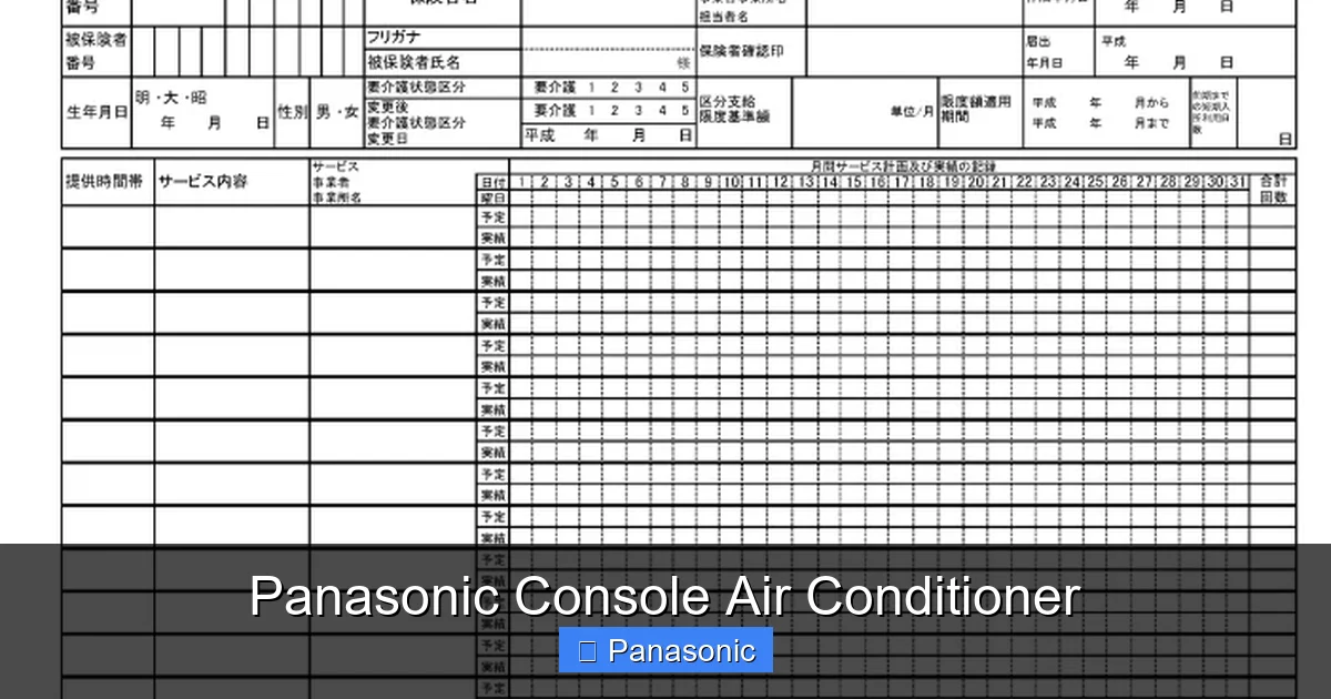 Panasonic Console Air Conditioner