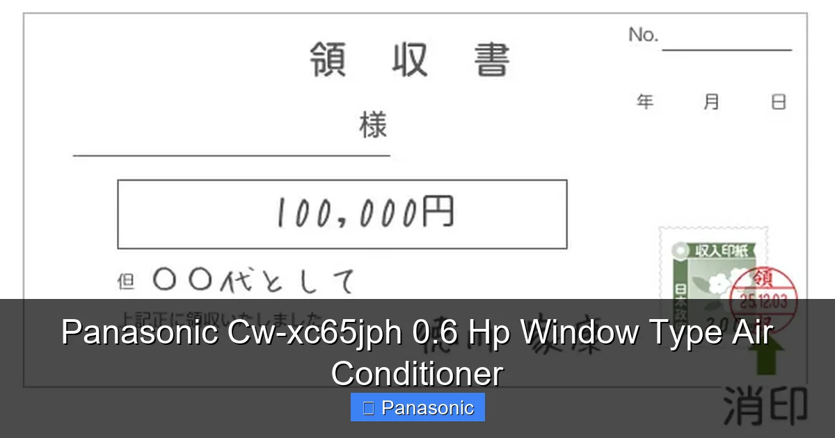 Panasonic Cw-xc65jph 0.6 Hp Window Type Air Conditioner