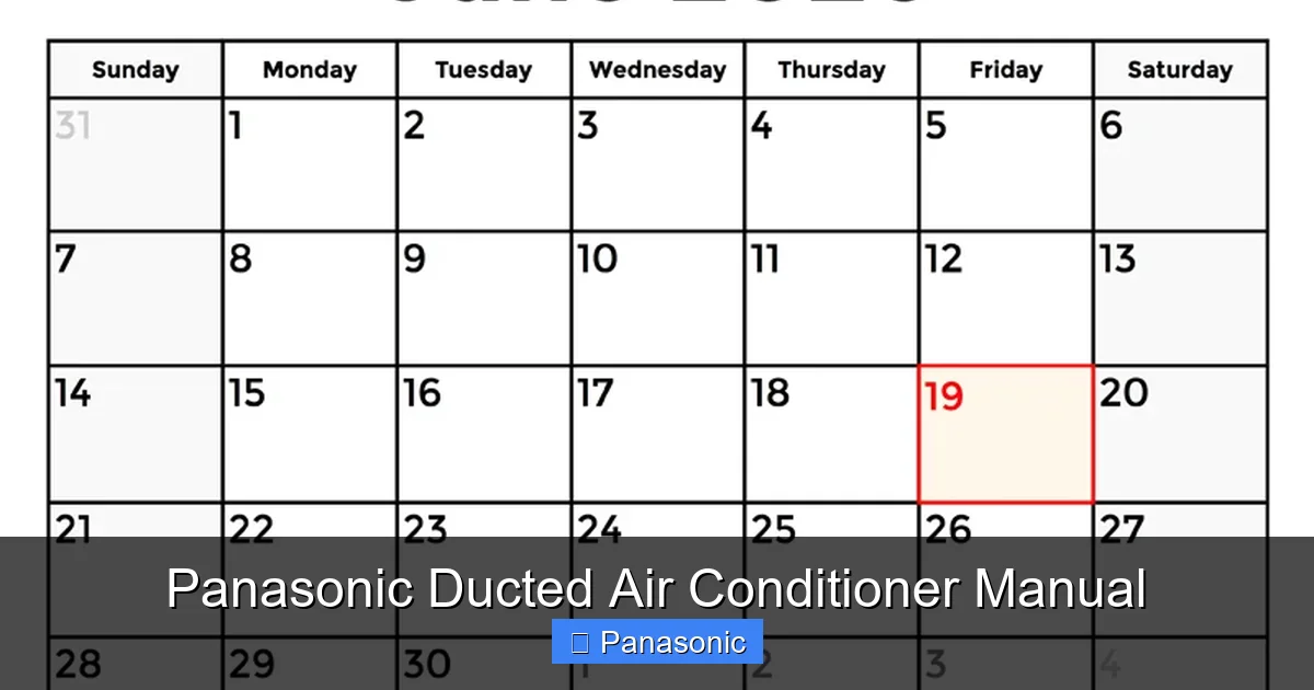 Panasonic Ducted Air Conditioner Manual