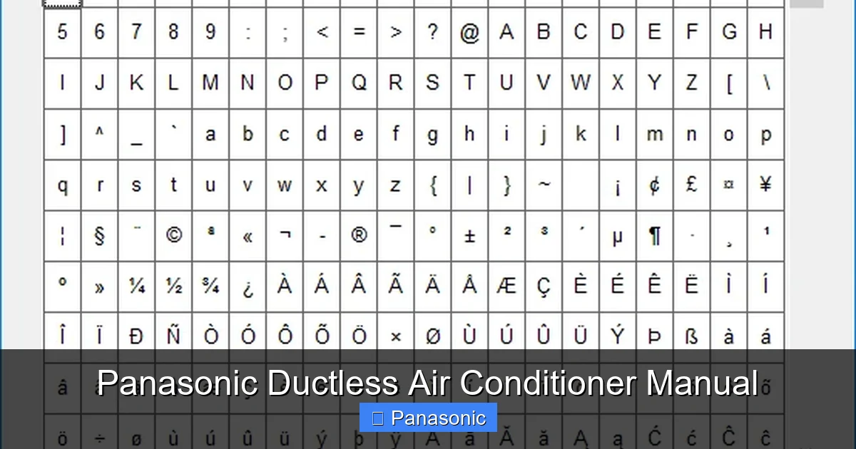 Panasonic Ductless Air Conditioner Manual