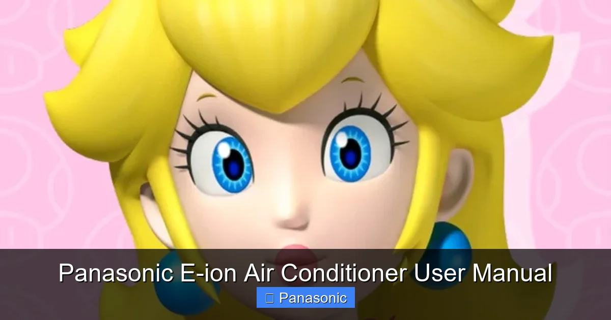 Panasonic E-ion Air Conditioner User Manual