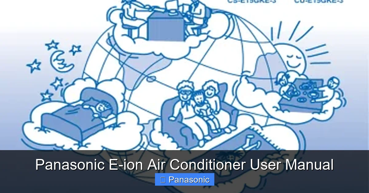 Panasonic E-ion Air Conditioner User Manual