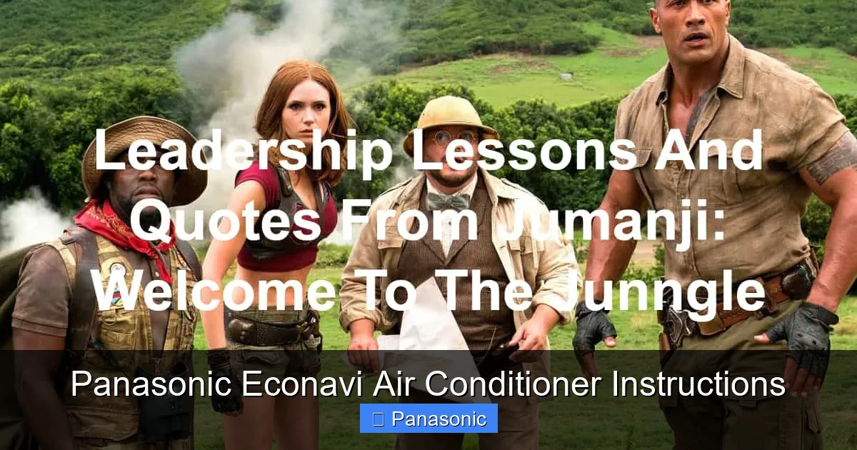 Panasonic Econavi Air Conditioner Instructions